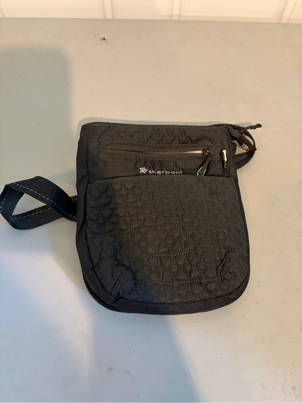 Sherpani Black Quilted Crossbody Bag Prime LE